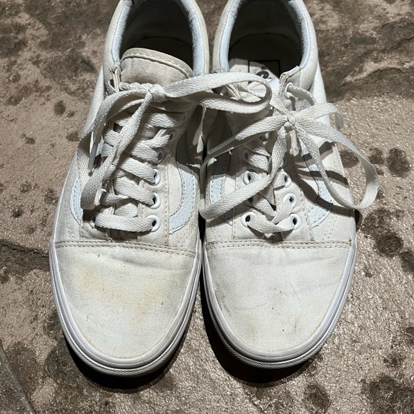 White Old Skool Vans - Picture 3 of 4